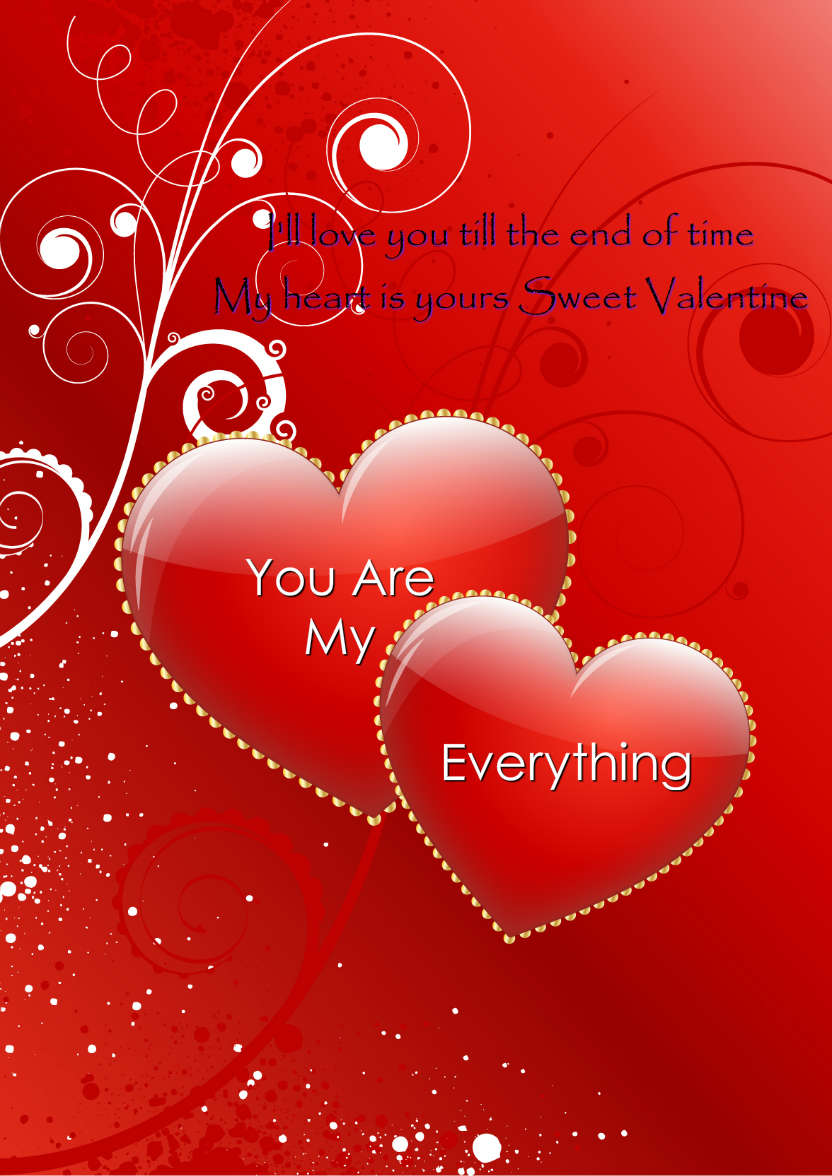 Double Heart Card Front - card made with Crafty Bob's Card Creator