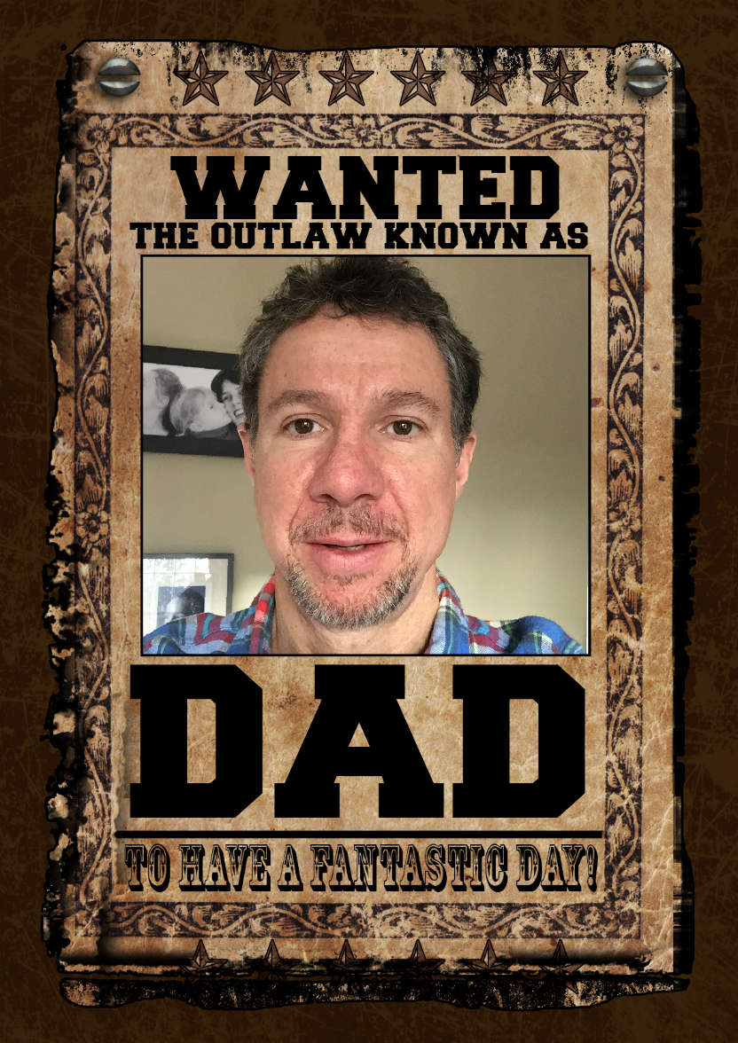 Dad Birthday. Father's Day, Photo Greeting Card - card made with Crafty Bob's Card Creator