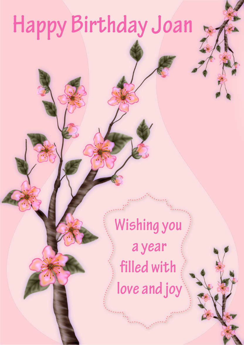 Apple Blossom - card made with Crafty Bob's Card Creator
