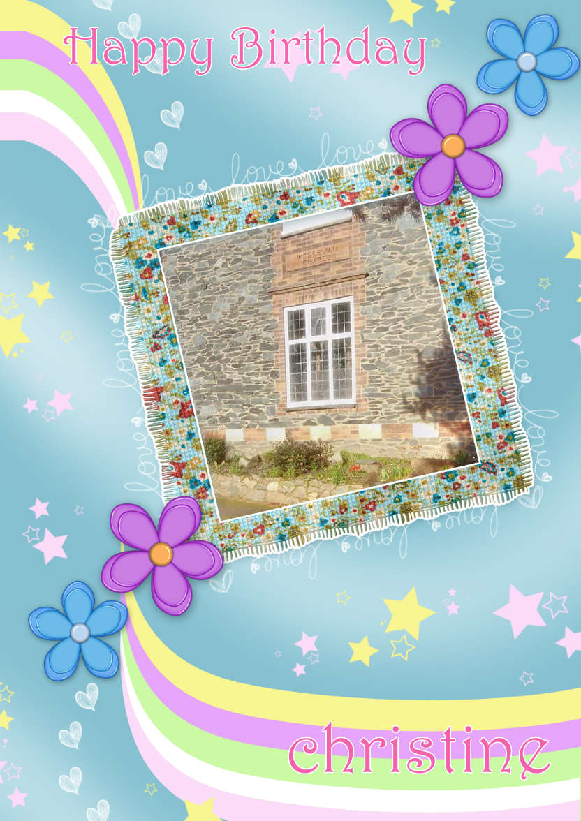 Pretty Flower Frame - card made with Crafty Bob's Card Creator