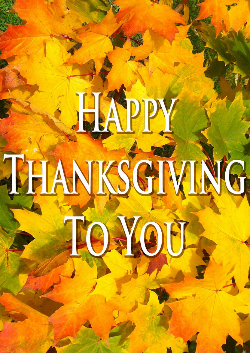 Thanksgiving Leaves - card made with Crafty Bob's Card Creator