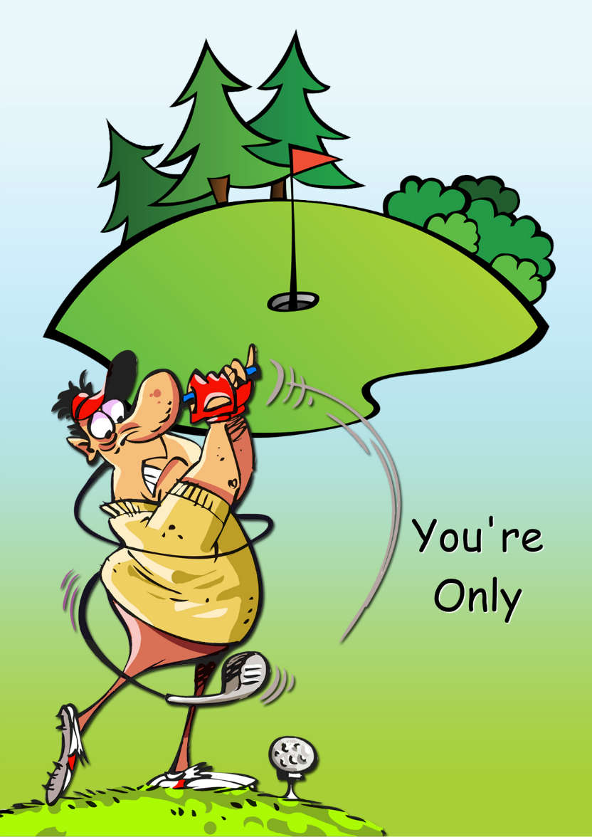 Humorous Golf Card - card made with Crafty Bob's Card Creator
