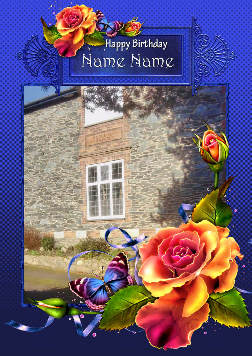 Custom Photo Floral Greeting Card - card made with Crafty Bob's Card Creator