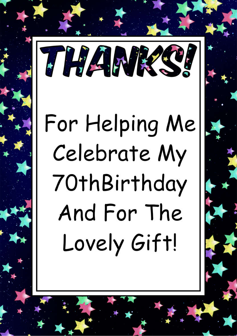 Thank You Stars Card Front - card made with Crafty Bob's Card Creator