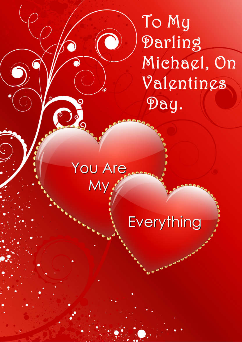 Double Heart Card Front - card made with Crafty Bob's Card Creator