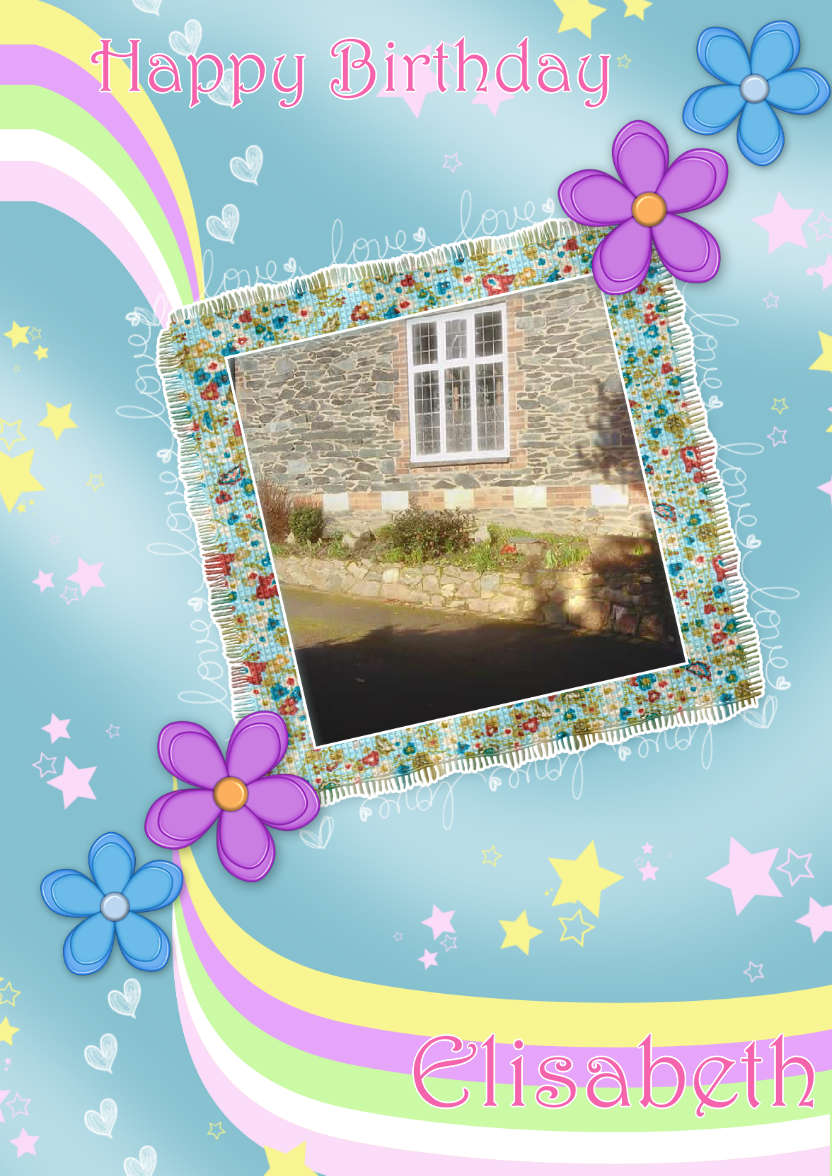 Pretty Flower Frame - card made with Crafty Bob's Card Creator
