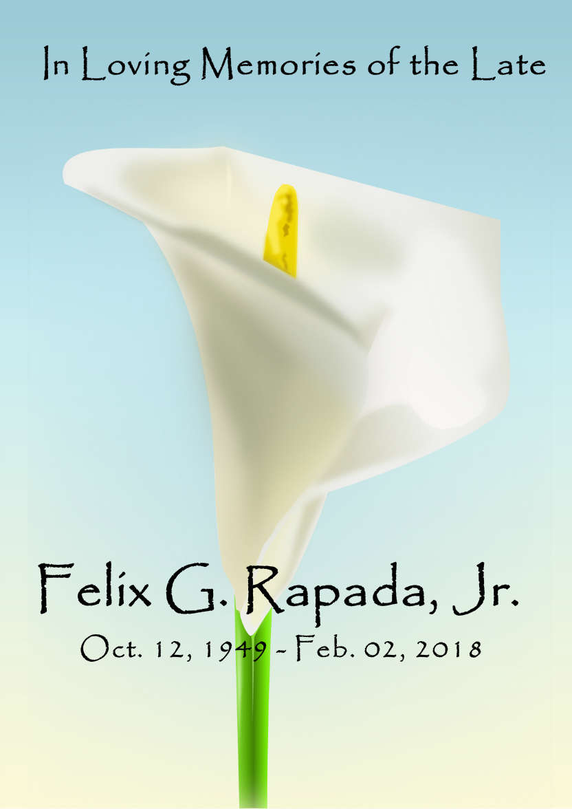 Single Calla Lily Sympathy Card - card made with Crafty Bob's Card Creator