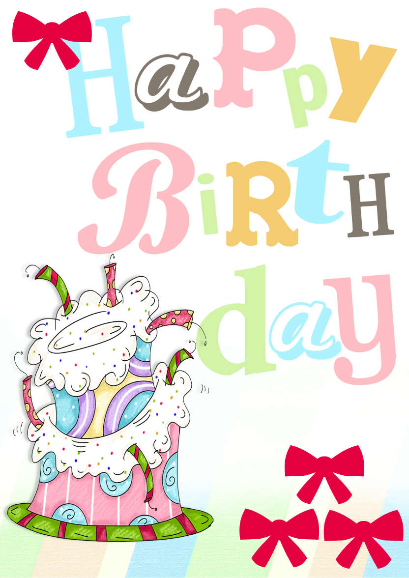 Funky Birthday Cake Card - card made with Crafty Bob's Card Creator