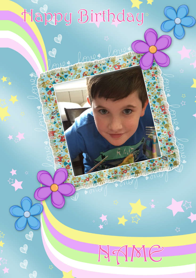 Pretty Flower Frame - card made with Crafty Bob's Card Creator