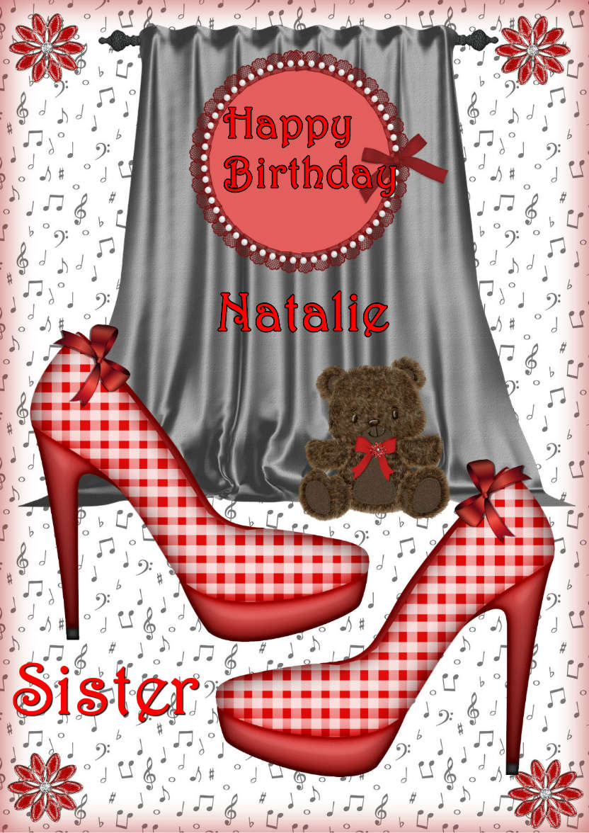 Stepping Out in Red Shoes - card made with Crafty Bob's Card Creator