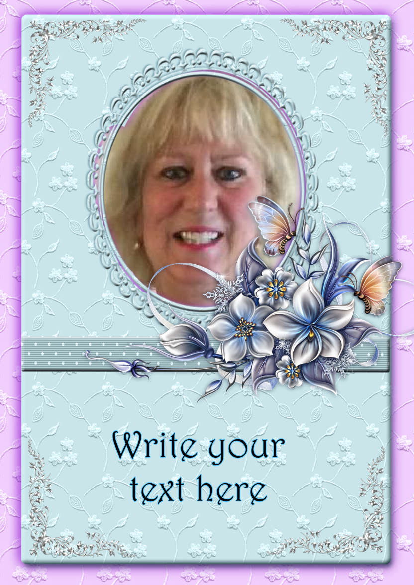 Lacy and Floral Design for Many Occasions #5 - card made with Crafty Bob's Card Creator