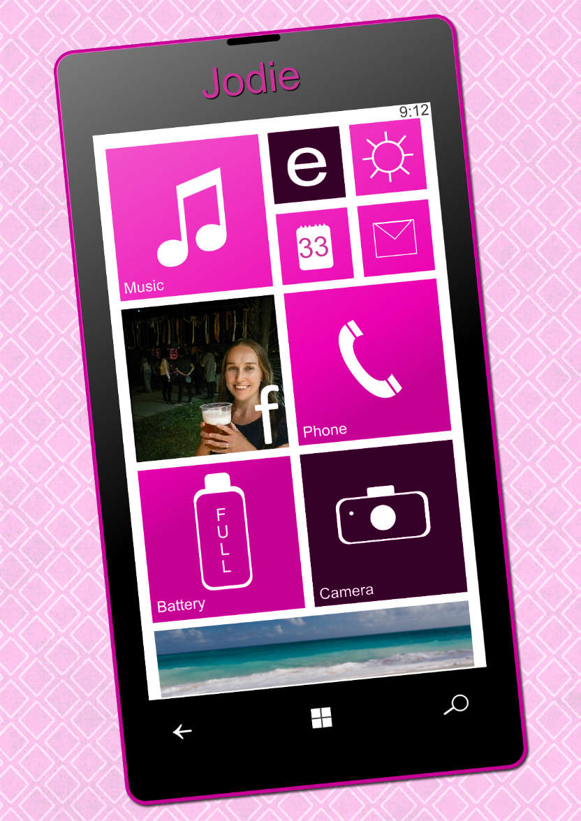 Smart Phone Card Female - card made with Crafty Bob's Card Creator