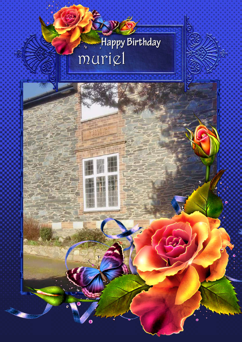 Custom Photo Floral Greeting Card - card made with Crafty Bob's Card Creator