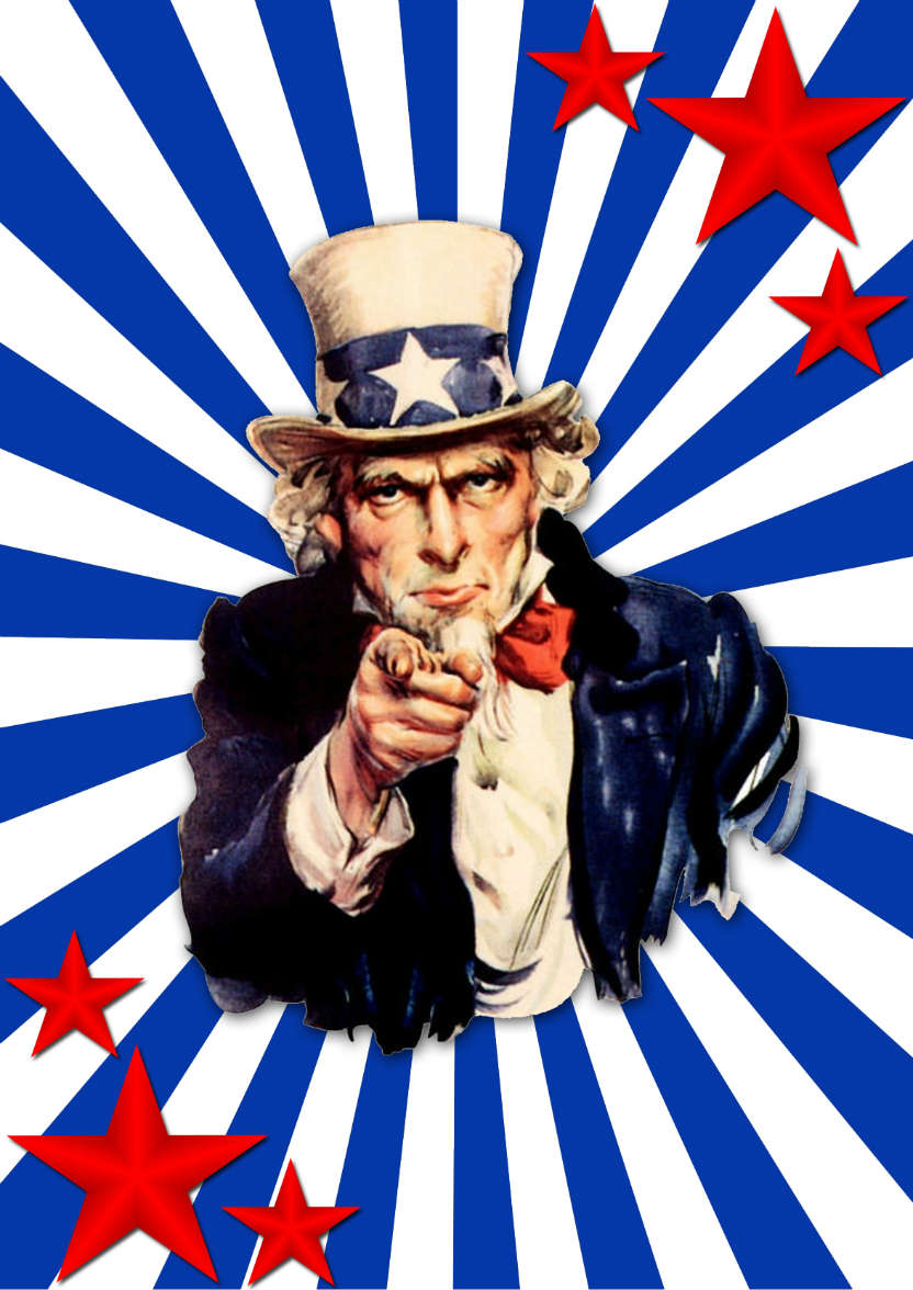 Uncle Sam American Style Card - card made with Crafty Bob's Card Creator
