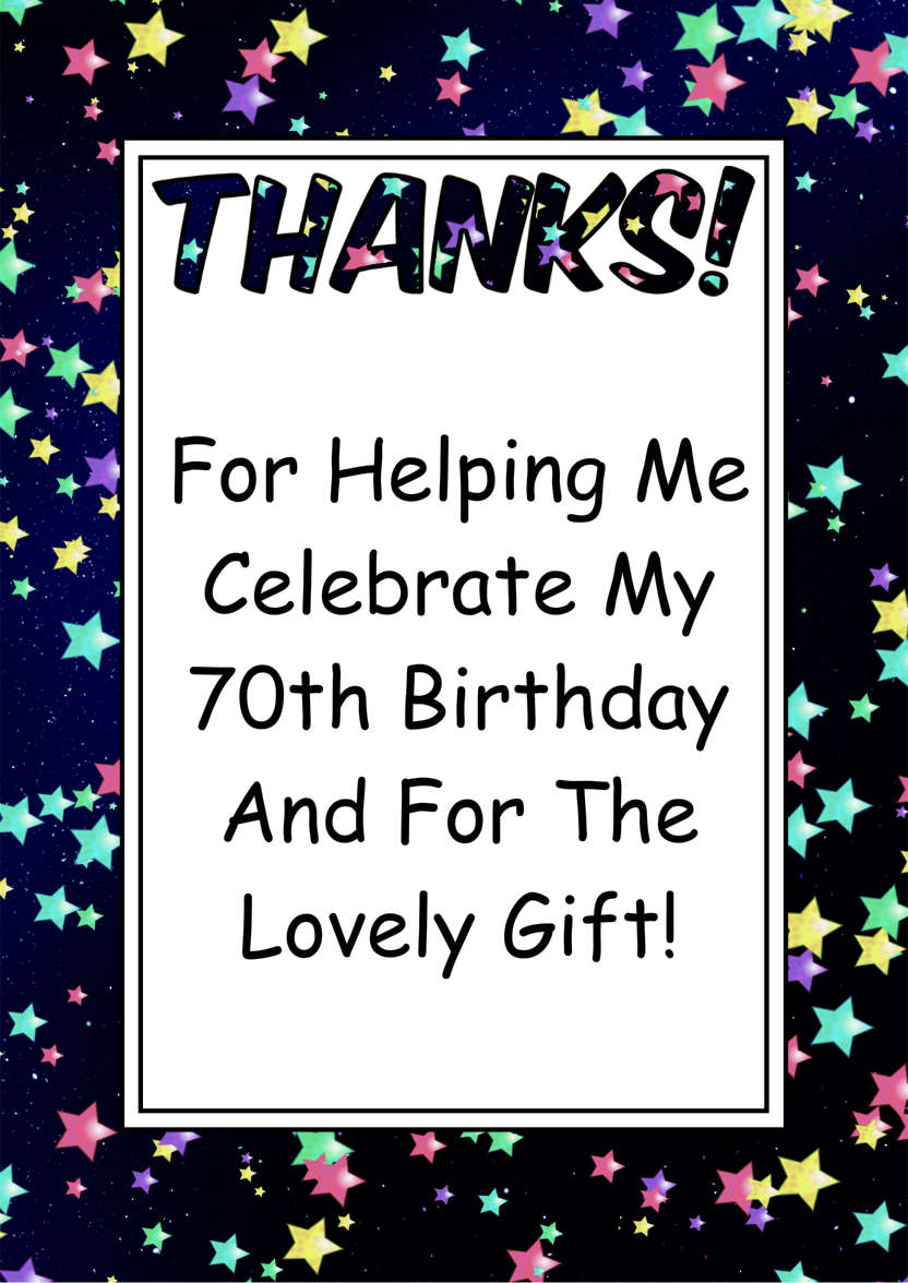 Thank You Stars Card Front - card made with Crafty Bob's Card Creator