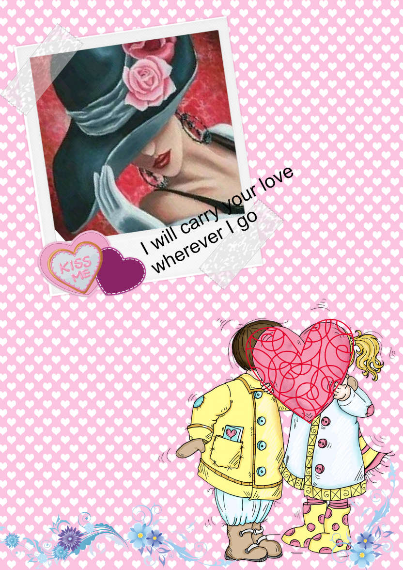 Kissing Couple Aperture Card Front - card made with Crafty Bob's Card Creator