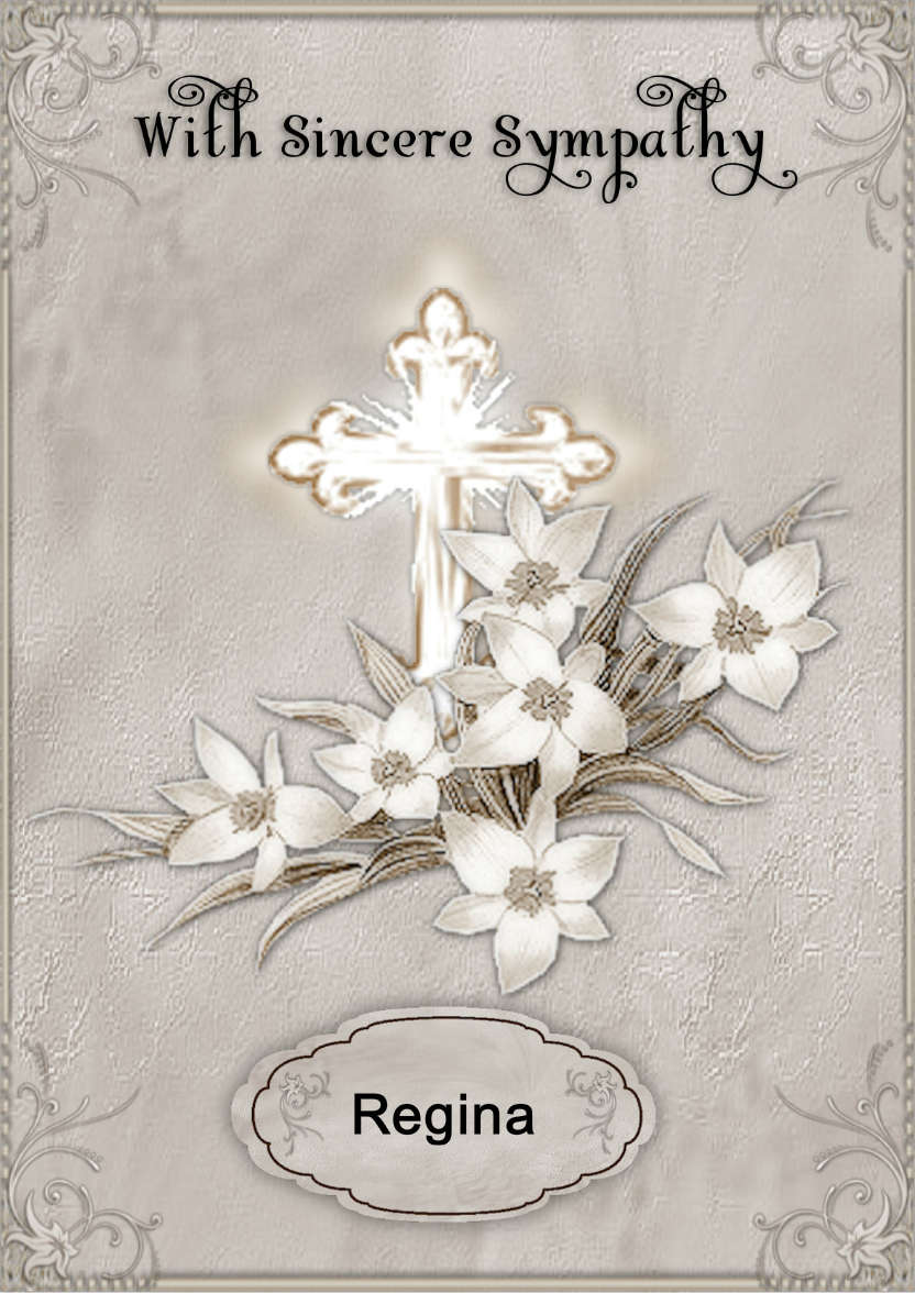 Cross and Floral Sympathy - card made with Crafty Bob's Card Creator