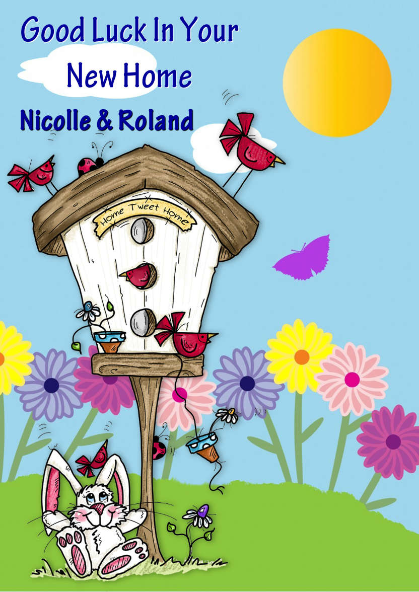 Home Tweet Home New Home Card - card made with Crafty Bob's Card Creator