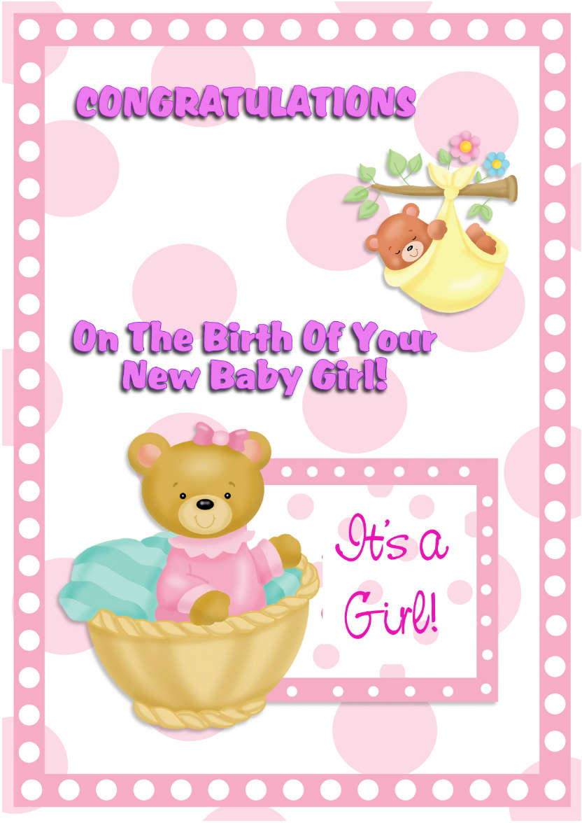 Baby Girl - card made with Crafty Bob's Card Creator