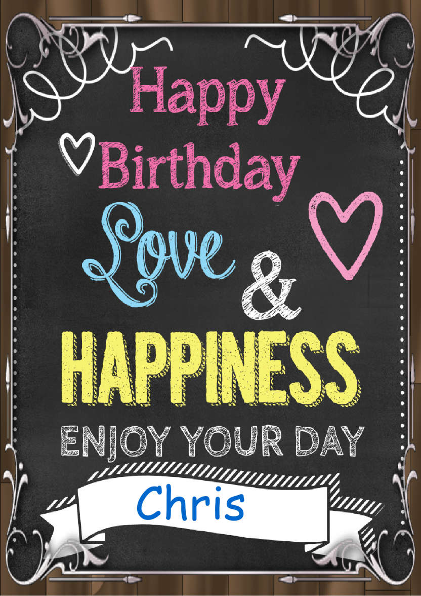 Chalkboard Card - card made with Crafty Bob's Card Creator