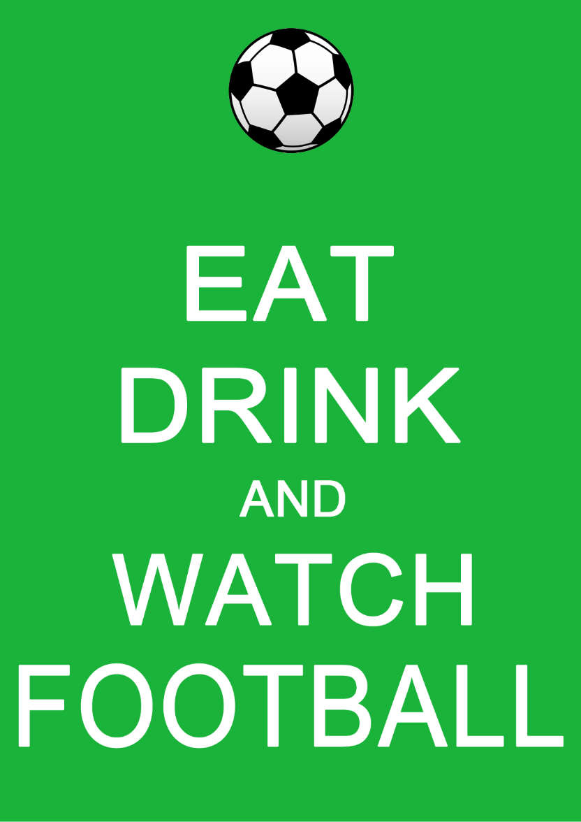 Eat Drink Watch Football - card made with Crafty Bob's Card Creator