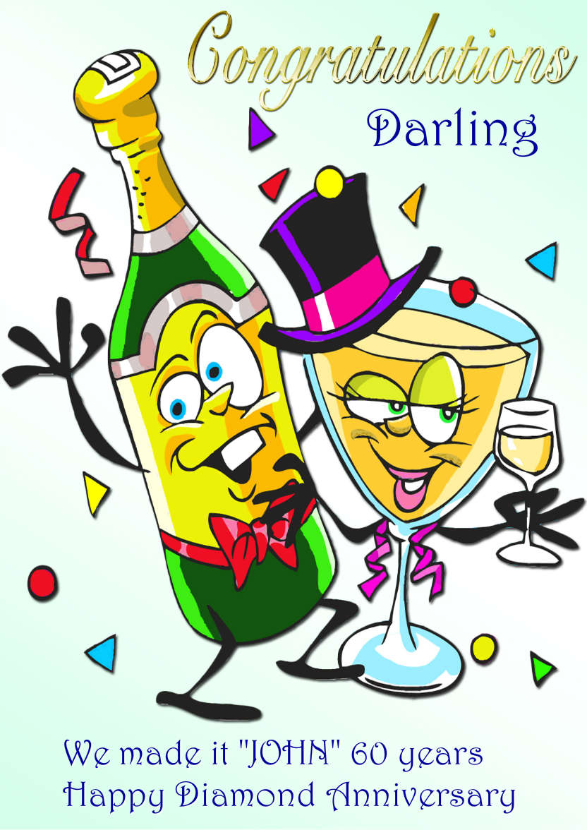 Cartoon Congratulations Card - card made with Crafty Bob's Card Creator