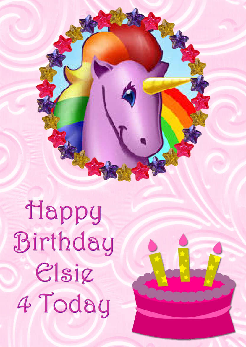 Star Frame Birthday Girl - card made with Crafty Bob's Card Creator