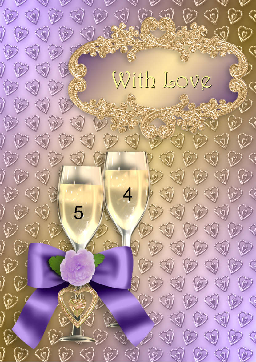Champagne Romance - card made with Crafty Bob's Card Creator