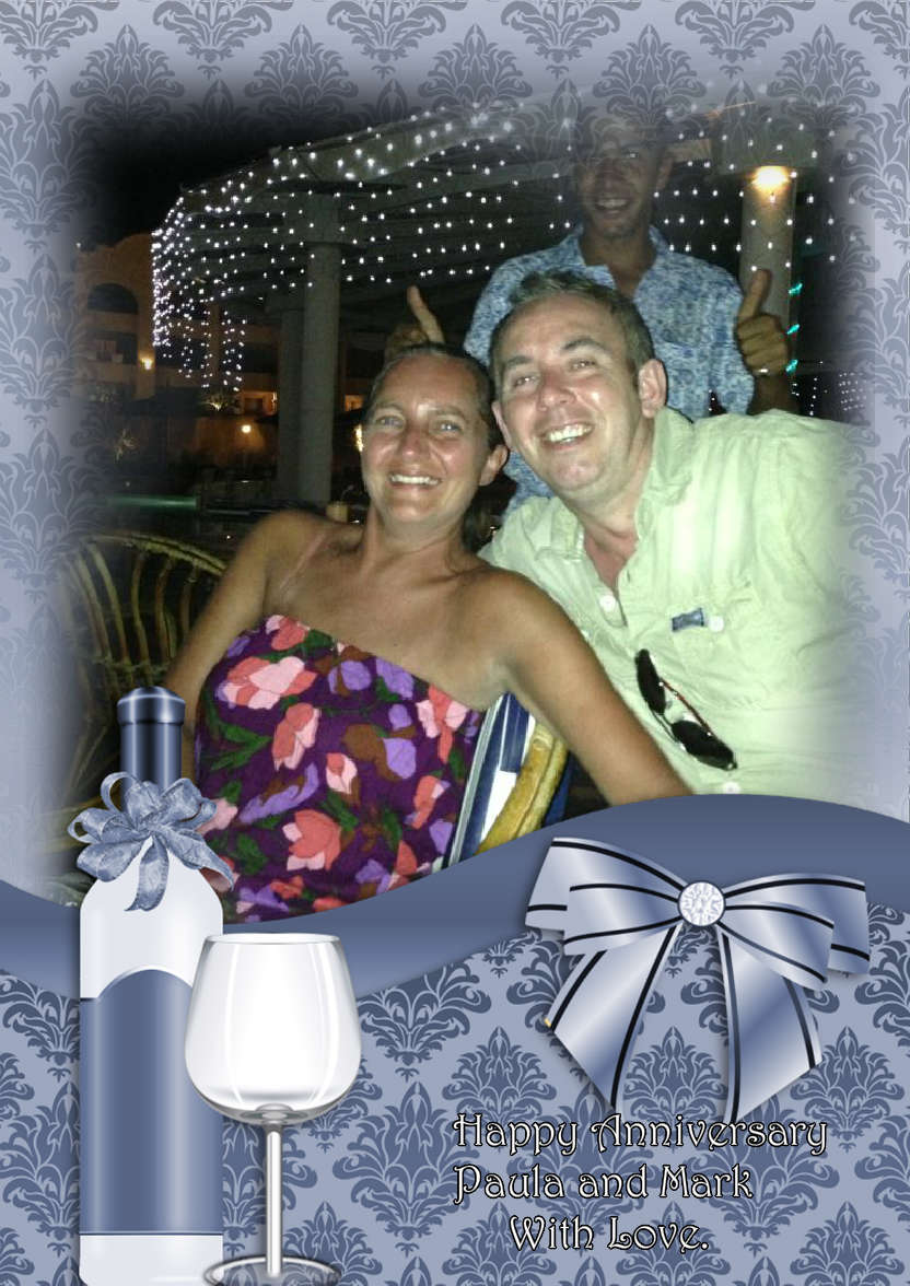 Blue Delights - card made with Crafty Bob's Card Creator