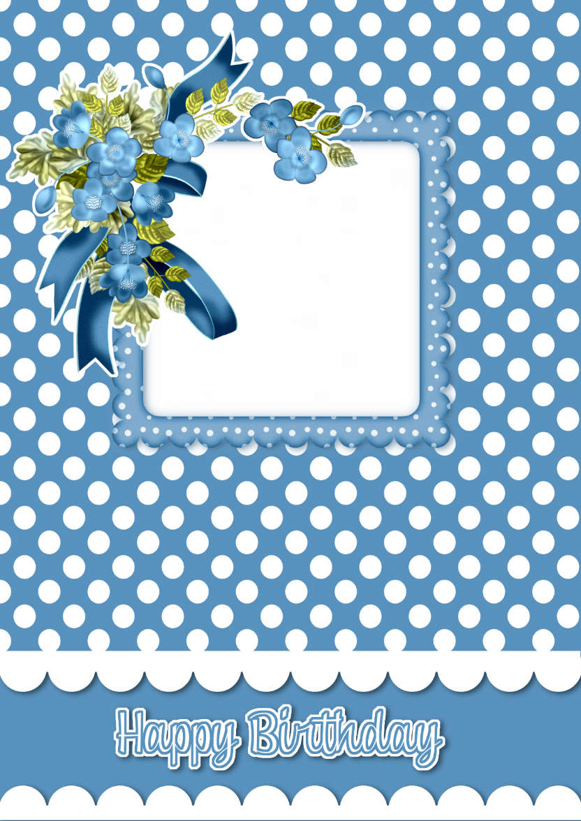 Blue Dotty Birthday Fun - card made with Crafty Bob's Card Creator