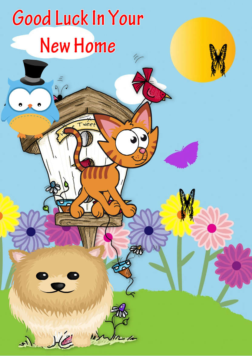 Home Tweet Home New Home Card - card made with Crafty Bob's Card Creator