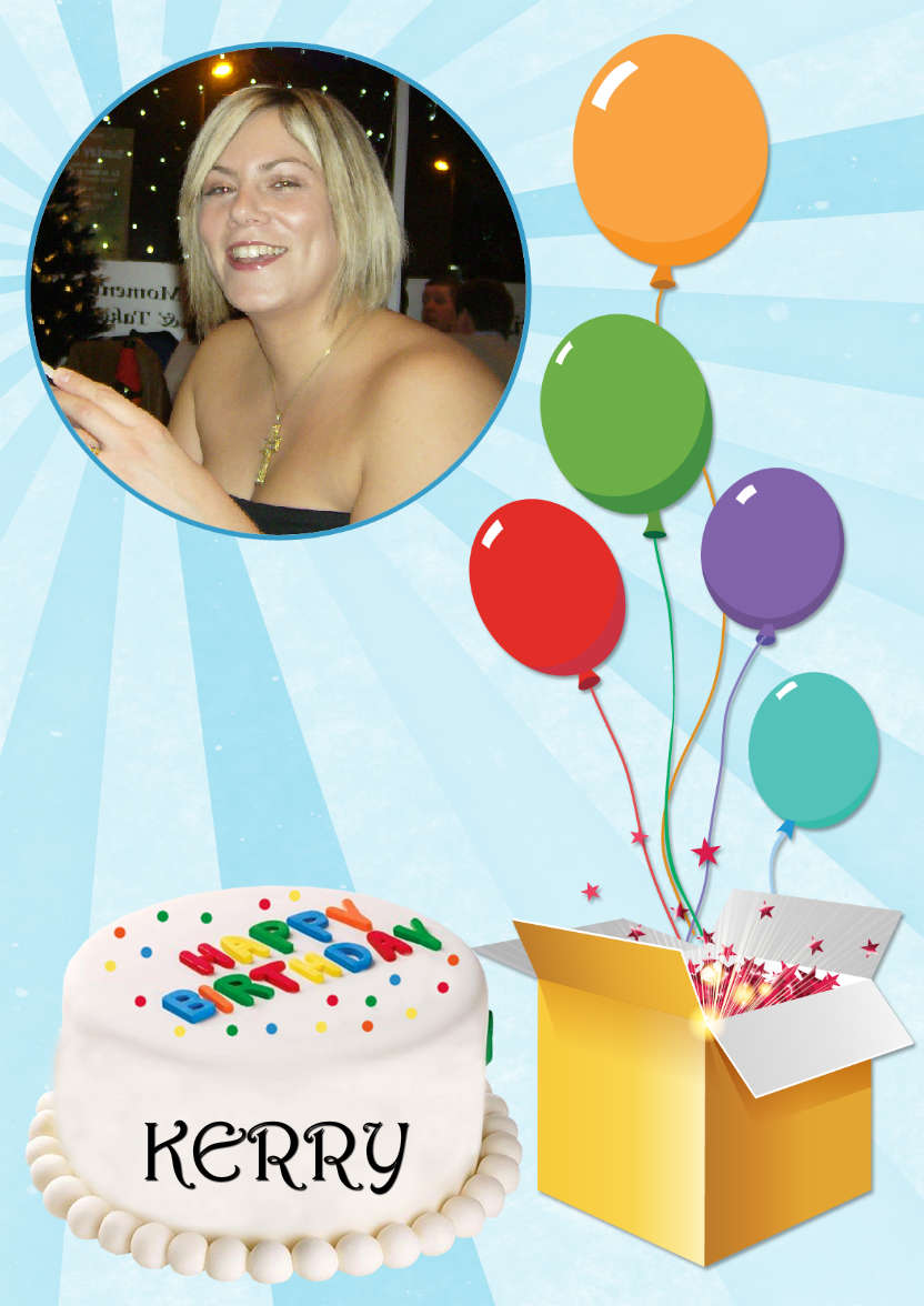 Birthday Surprise Photo Card - card made with Crafty Bob's Card Creator