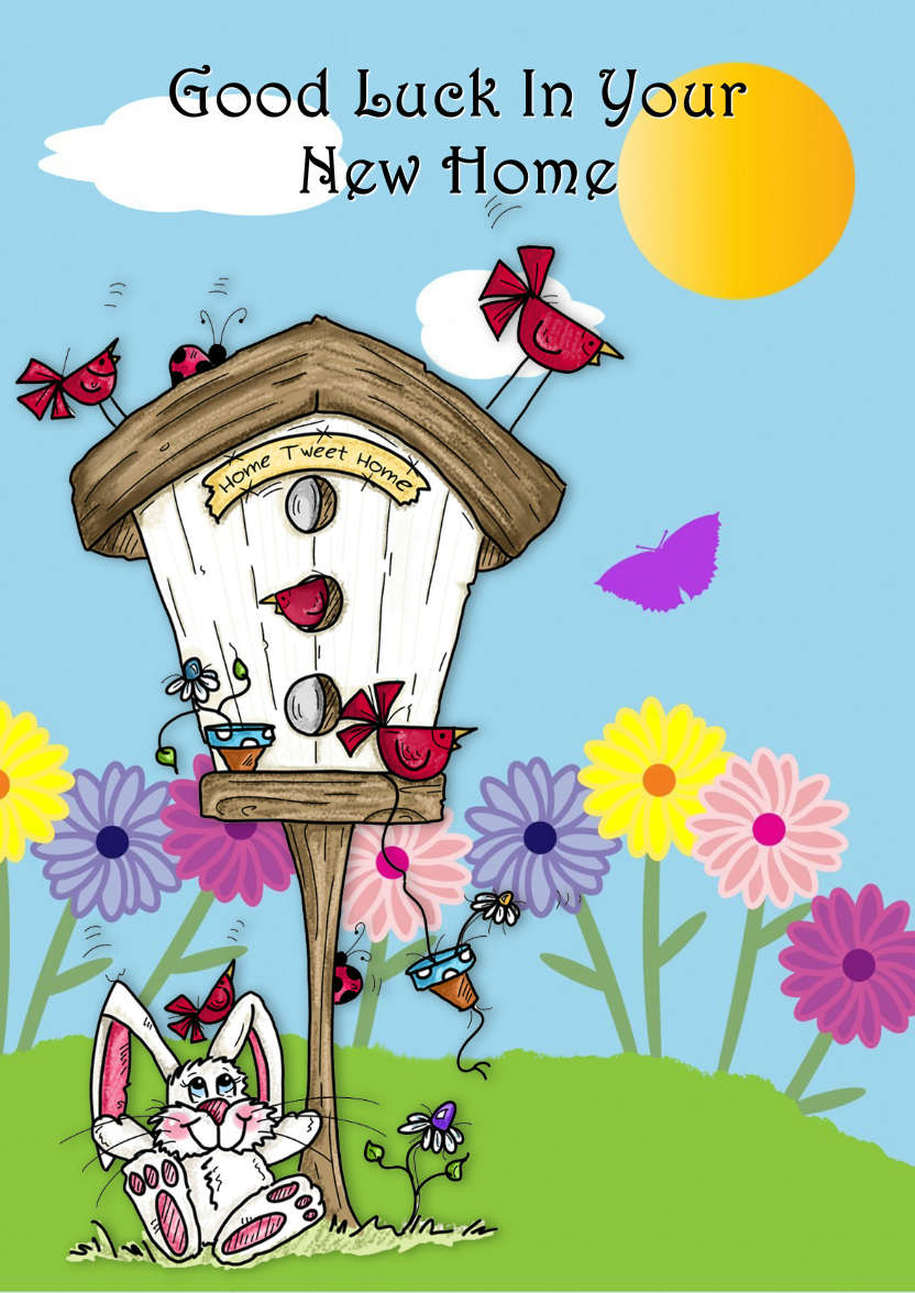 Home Tweet Home New Home Card - card made with Crafty Bob's Card Creator