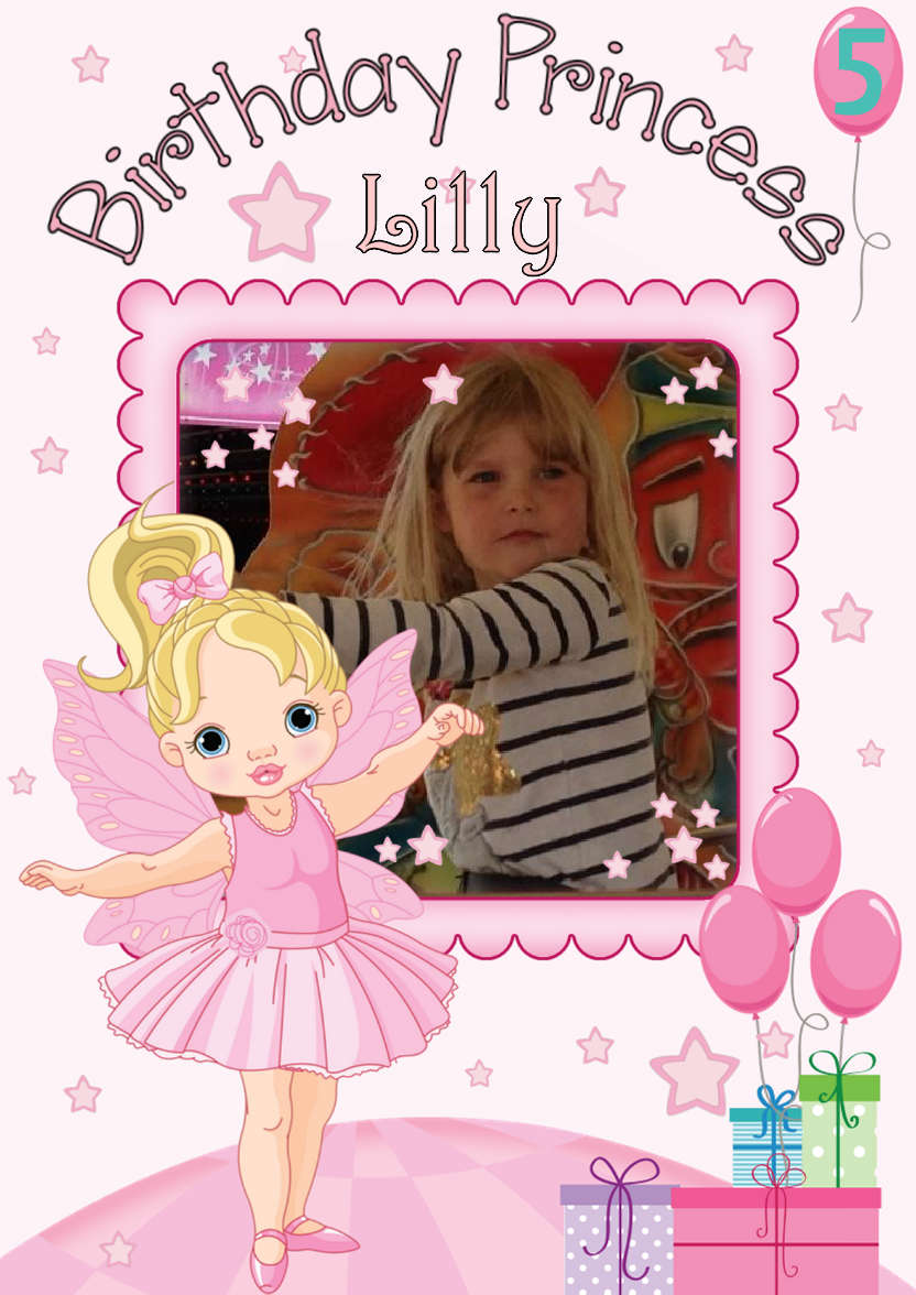 The Birthday Princess - card made with Crafty Bob's Card Creator