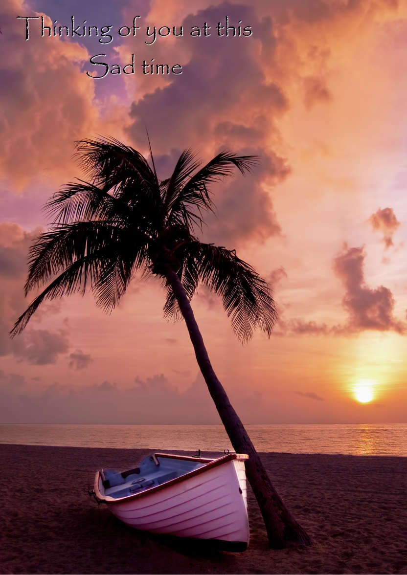 Sunset Beach Bon Voyage Card - card made with Crafty Bob's Card Creator