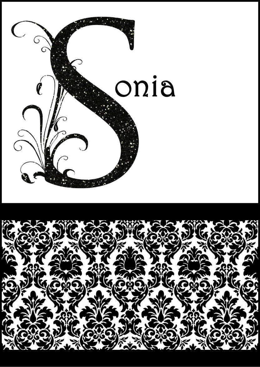 Damask Monogram Letter S Card - card made with Crafty Bob's Card Creator