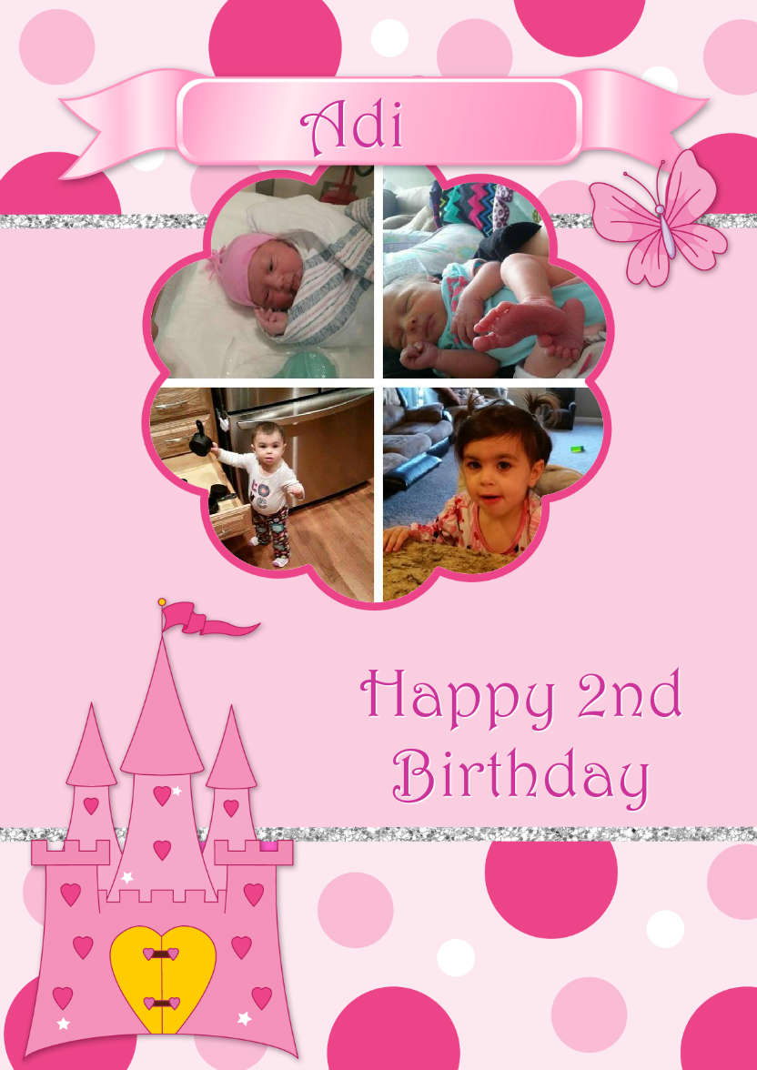 Pretty Princess Photo Card - card made with Crafty Bob's Card Creator