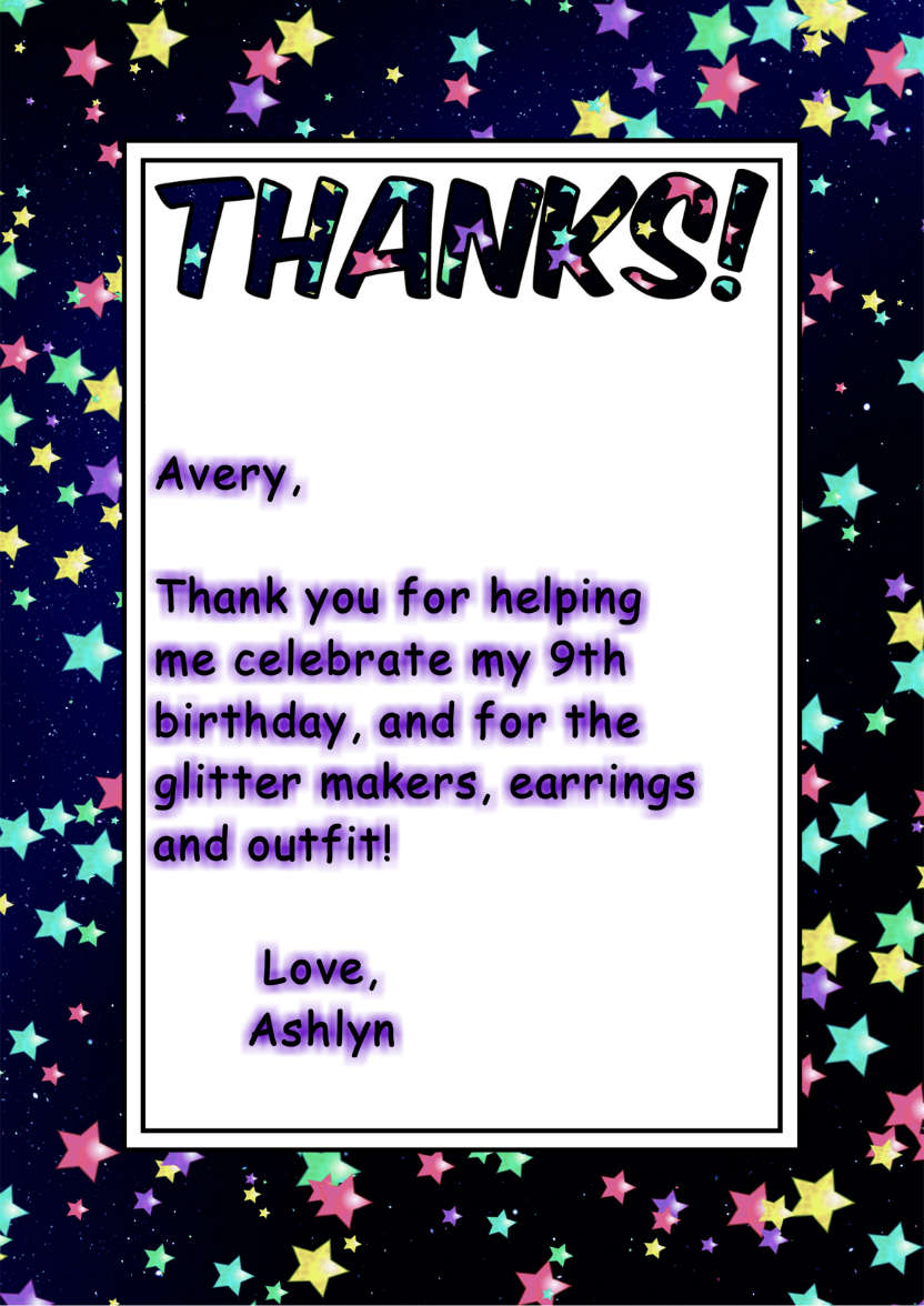 Thank You Stars Card Front - card made with Crafty Bob's Card Creator