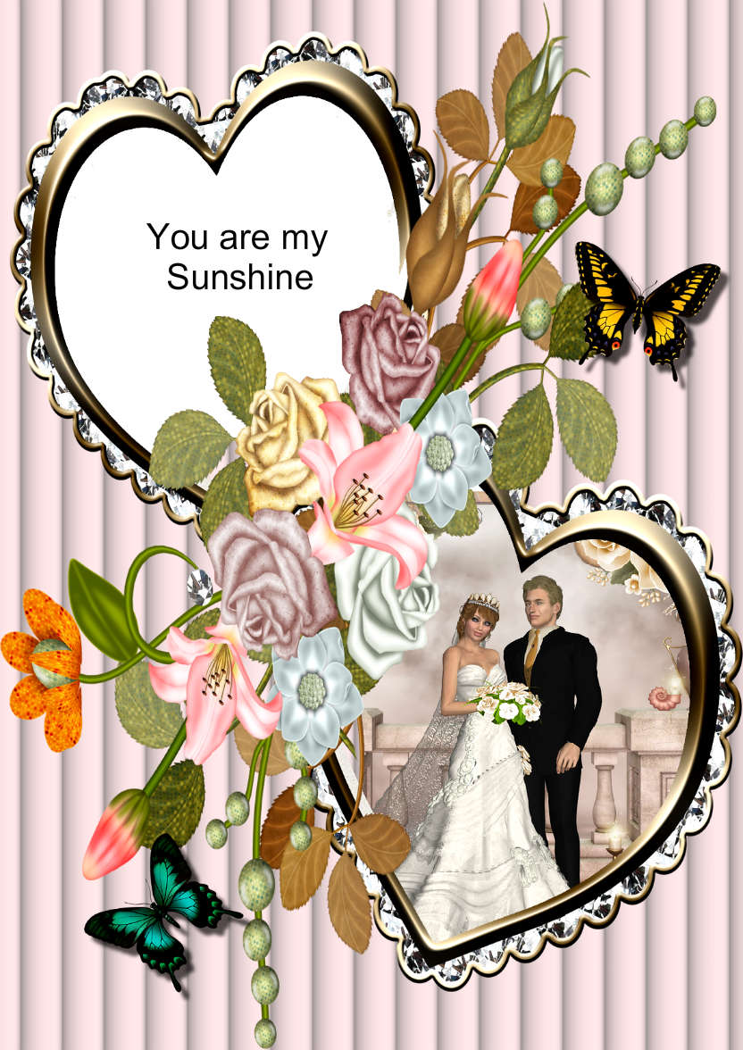 Hearts and Flowers - card made with Crafty Bob's Card Creator