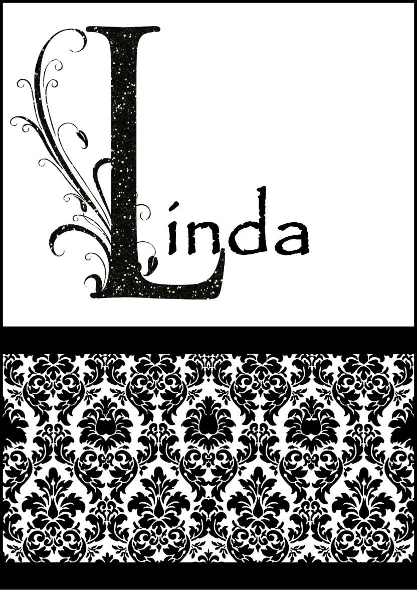 Damask Monogram Letter L Card - card made with Crafty Bob's Card Creator