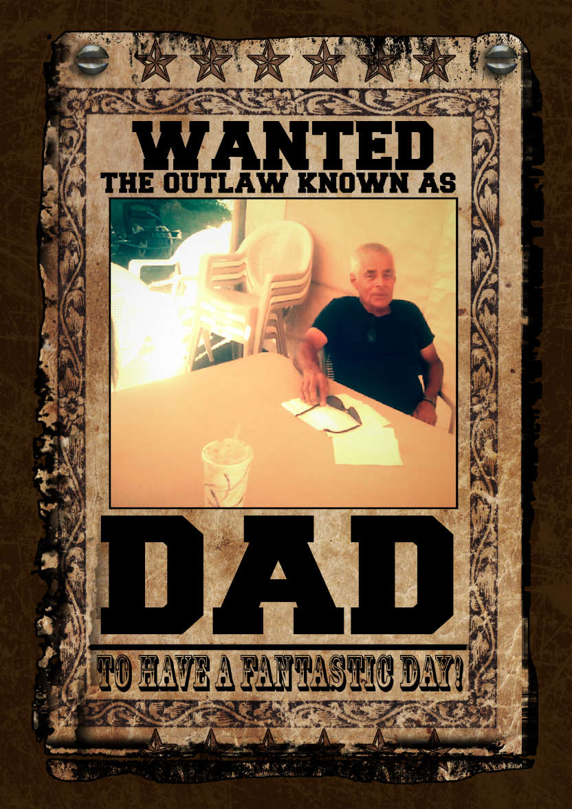 Dad Birthday. Father's Day, Photo Greeting Card - card made with Crafty Bob's Card Creator