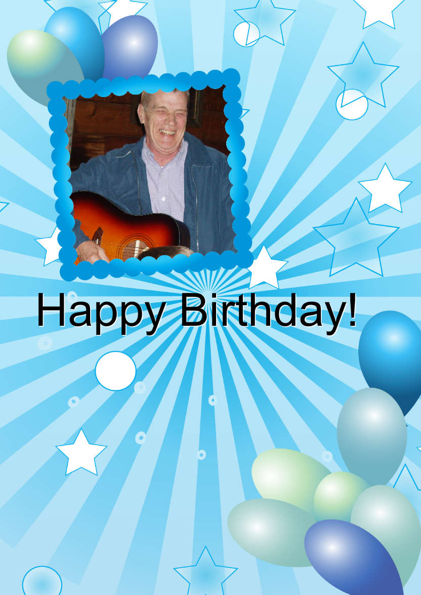 Birthday Balloons Aperture Card Front - card made with Crafty Bob's Card Creator
