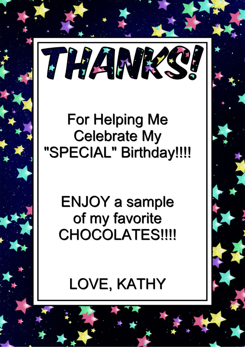 Thank You Stars Card Front - card made with Crafty Bob's Card Creator
