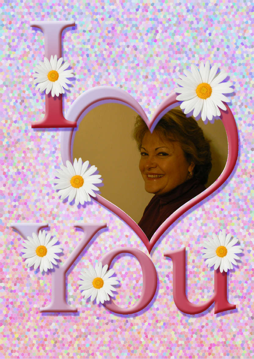 I Heart You - Daisies - card made with Crafty Bob's Card Creator