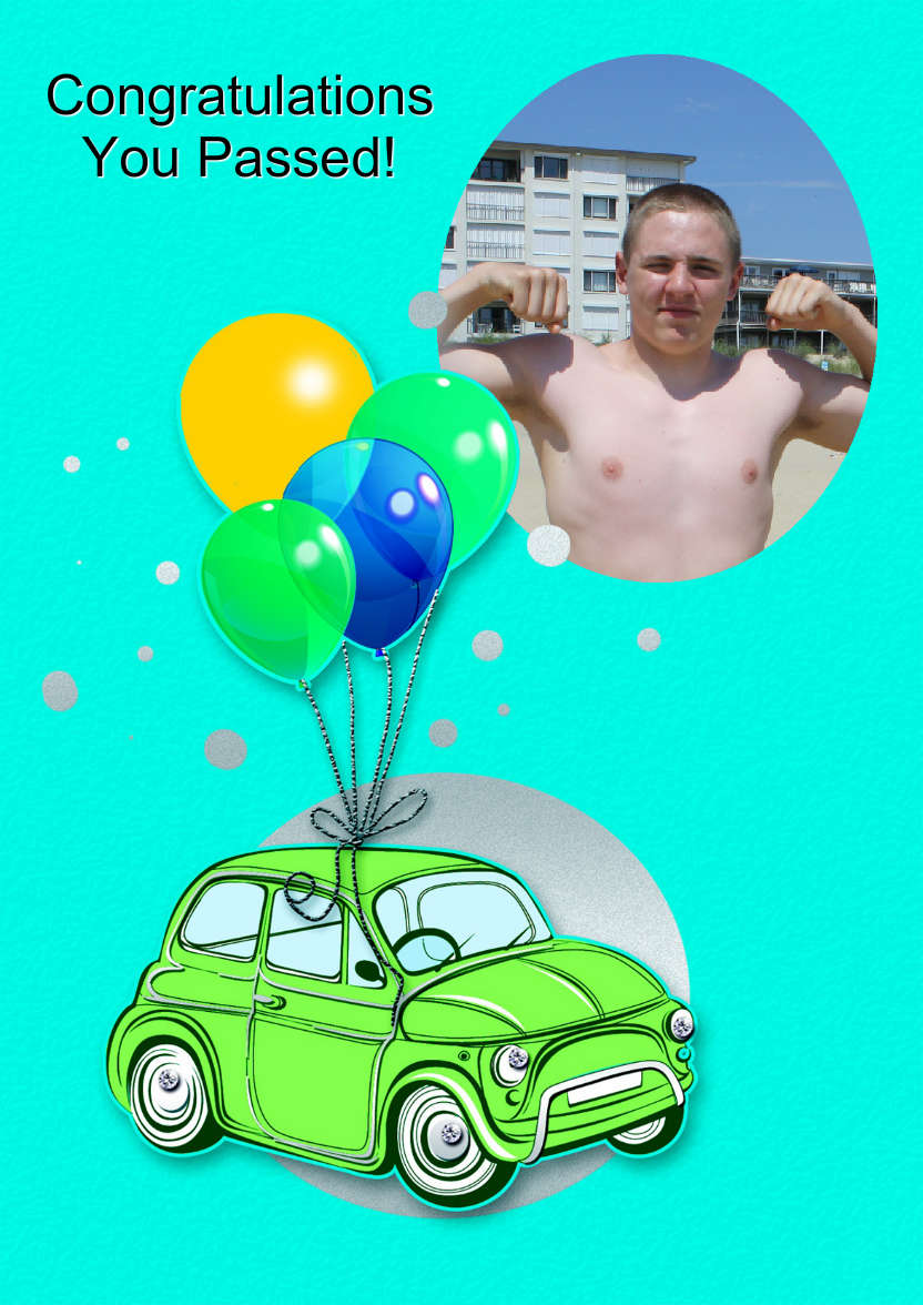 Congratulations New Driver Card - card made with Crafty Bob's Card Creator