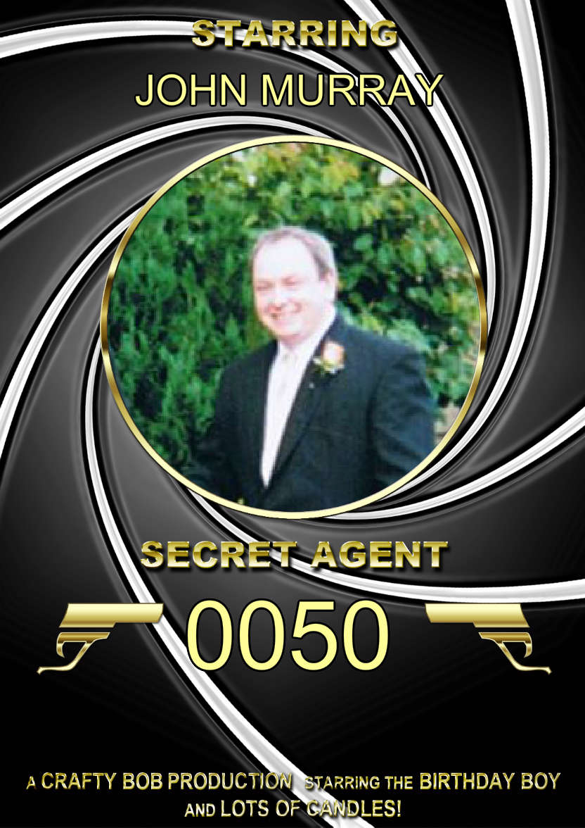 Spoof Secret Agent Photo Card - card made with Crafty Bob's Card Creator