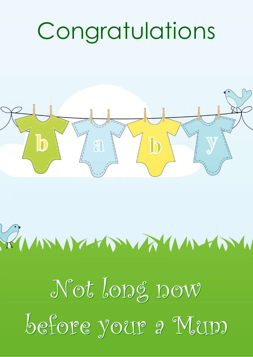 Washing Line New Baby Boy - card made with Crafty Bob's Card Creator