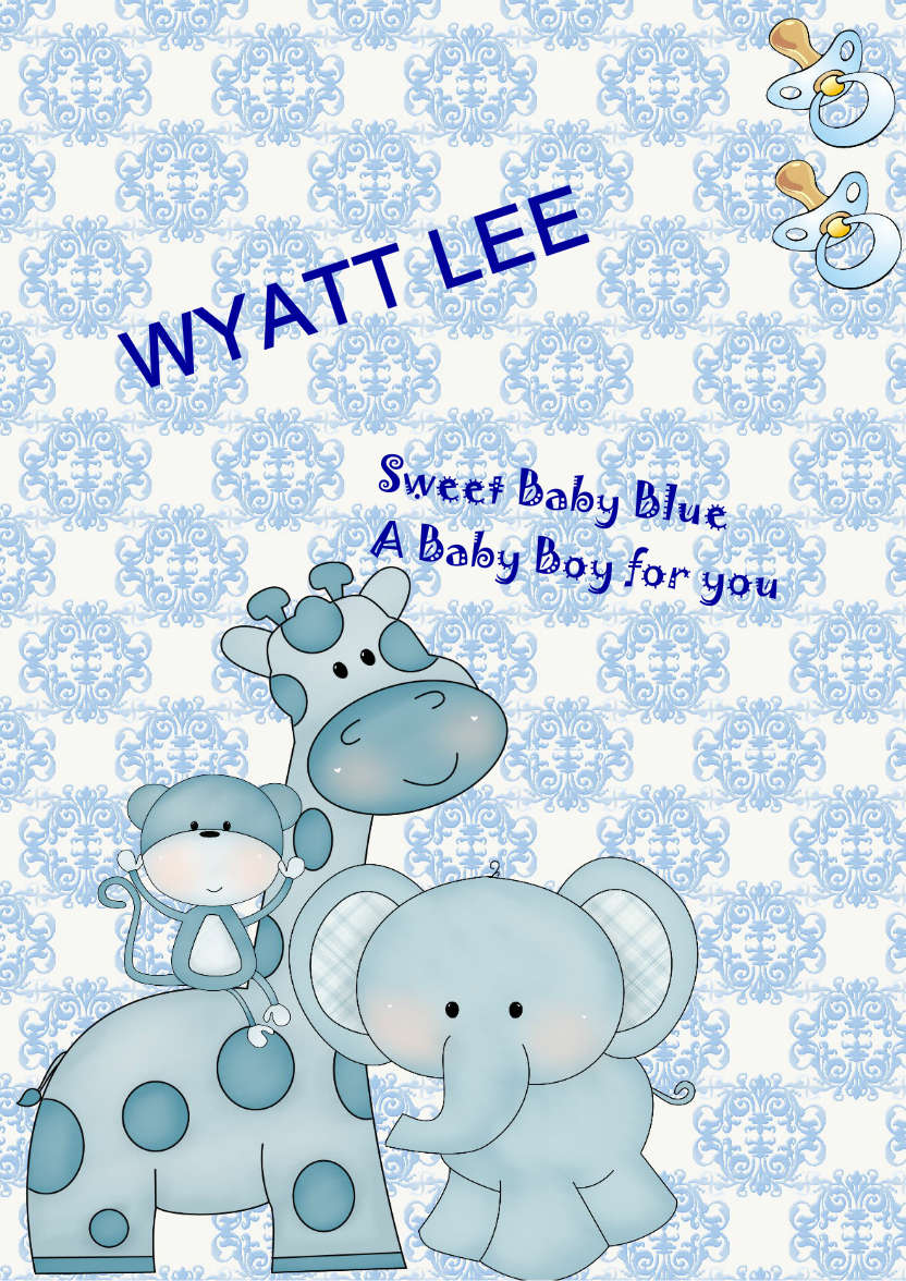 New Baby Boy - card made with Crafty Bob's Card Creator