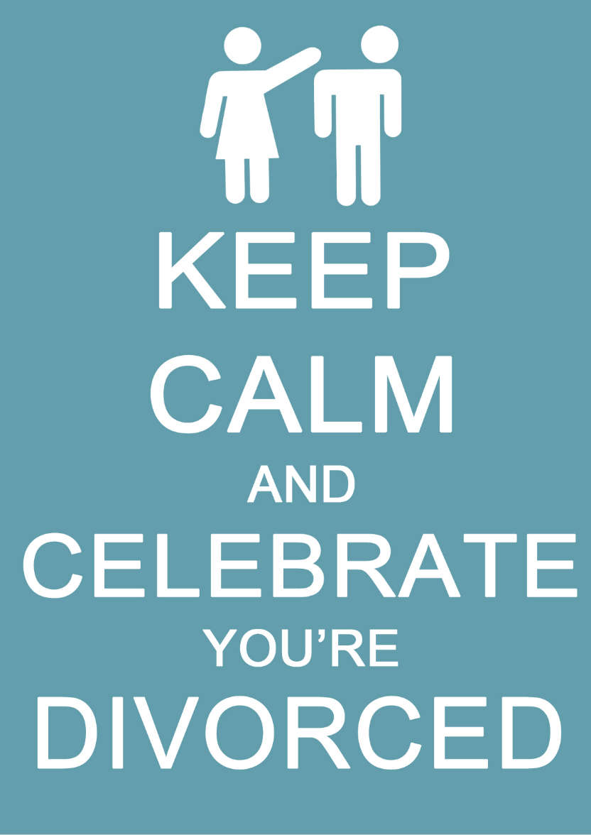 Keep Calm You're Divorced - card made with Crafty Bob's Card Creator
