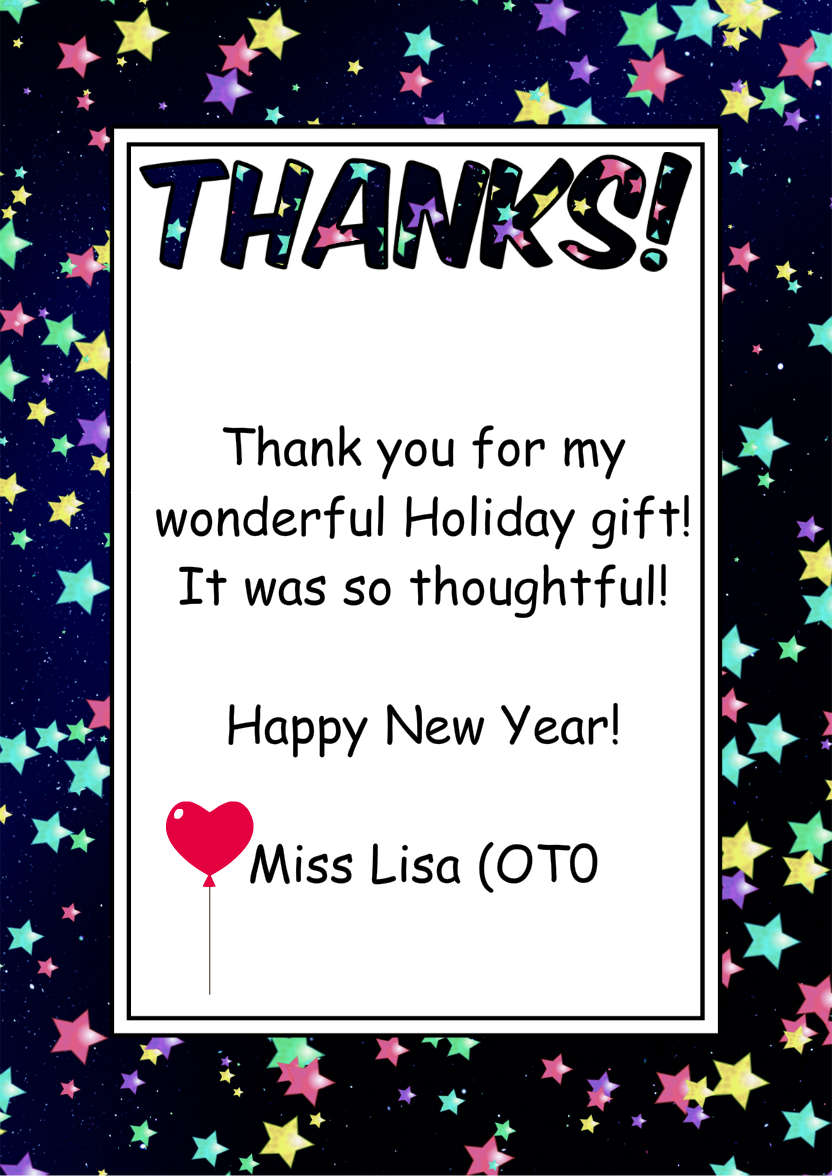 Thank You Stars Card Front - card made with Crafty Bob's Card Creator